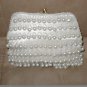 Vintage 1960's White Pearl Beaded Evening Bag Purse