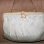 Vintage 1940's IVORY Silk Evening Bag Purse