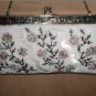 Vintage 1940's white & multi-color Beaded Evening Purse
