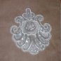 lot of 4  LARGE Vintage Beaded Appliques in ivory