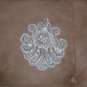 lot of 4  LARGE Vintage Beaded Appliques in ivory