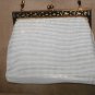 1950's Vintage Whiting & Davis WHITE Metal Mesh Evening Bag