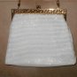 1950's Vintage Whiting & Davis WHITE Metal Mesh Evening Bag