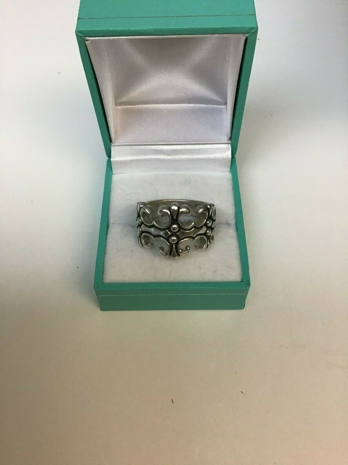 Men's Sterling Silver fleur d' lis Ring size 10