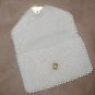 Vintage WHITE Beaded Card Purse