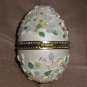 Vintage Hinged handpainted Porcelin Egg Trinket Box