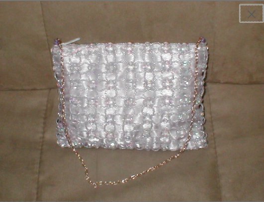 Vintage LILAC Beaded Evening Bag Purse