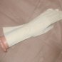 Vintage 1940's butter color Cotton Dress Gloves by Lovette