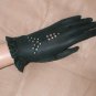 Vintage 1940's Black rayon Eyelet Dress Gloves by KAYSER