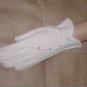 Vintage 1940's Light Pink Cotton wrist-length Gloves with Rhinestones