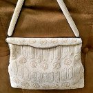 Vintage 1940's White Microbead Evening Purse by MICHEL SWISS made in Paris