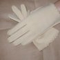 Vintage 1950's BEIGE Cotton wrist-length Gloves by Crescendoe