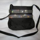 Vintage Black Silk Rhinestone Evening Purse by WALBORG