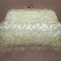 Vintage Pale YELLOW Beaded Evening Purse