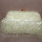 Vintage Pale YELLOW Beaded Evening Purse