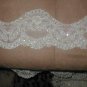 Vintage Fine imported French Alencon Beaded Lace Border ivory