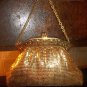 Vintage 1940's WHITING & DAVIS Gold Metal Mesh Purse / Filigree Frame