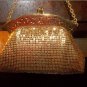 Vintage 1940's WHITING & DAVIS Gold Metal Mesh Purse / Filigree Frame
