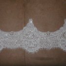 Heavily Beaded Silk Venice Lace Border Trim