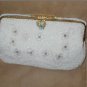Vintage Pale Aqua Beaded Evening Clutch Purse made in France