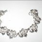 Vintage 1960's Silver with Rhinestones Bracelet