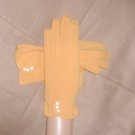 Vintage 1940's Marigold color Cotton Dress Gloves by Van Raalte