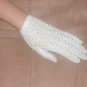 1950's Vintage WHITE French Crochet Cotton Dress Gloves