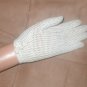 1950's Vintage WHITE French Crochet Cotton Dress Gloves