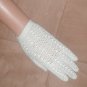 1950's Vintage WHITE French Crochet Cotton Dress Gloves
