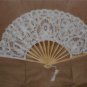 Vintage Ivory Cotton Lace Folding Fan