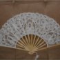 Vintage Ivory Cotton Lace Folding Fan