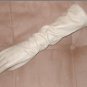 Vintage 1950's washable Beige Kid Leather elbow-length Formal Gloves