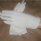 Vintage light ivory Cotton wrist-length Gloves