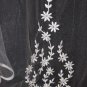 Ivory waist-length Bridal Veil with Lace with Rhinestones