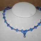 Sapphire Blue Crystal Choker Necklace