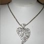 Huge Vintage Rhinestone Pendant on Chain