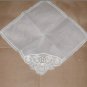 Vintage White Lace Bridal Wedding Handkerchief