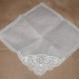 Vintage White Lace Bridal Wedding Handkerchief