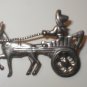 Vintage 1930's Sterling Silver Turquoise Pin Brooch