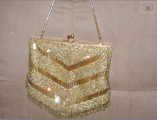 Magnificent Vintage Gold Beaded Evening Purse
