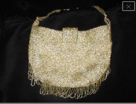 Vintage 1960's Gold Beaded Evening Purse
