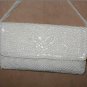Vintage 1960's White Pearl Beaded Evening Bag by Ron Soir