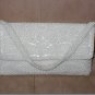 Vintage 1960's White Pearl Beaded Evening Bag by Ron Soir