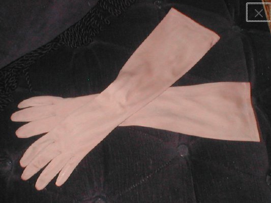 Vintage 1950's Coco-Brown Long Dress Gloves