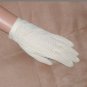 Vintage 1950's Shadow Stripe Ivory wrist-length Gloves