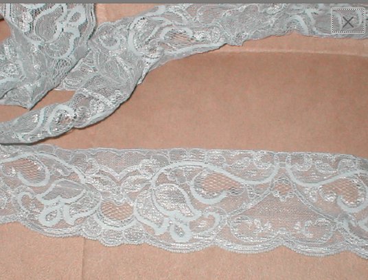 Vintage Gray Chantilly Lace Trim