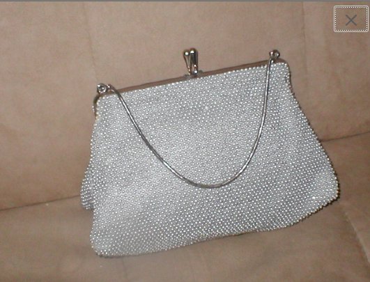 1950's Vintage Gray Beaded Evening Purse