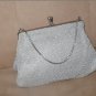 1950's Vintage Gray Beaded Evening Purse