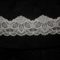 Vintage 1950's IVORY Re-embroidered Lace Border Trim