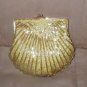 Vintage Gold Beaded Clamshell Evening Purse
